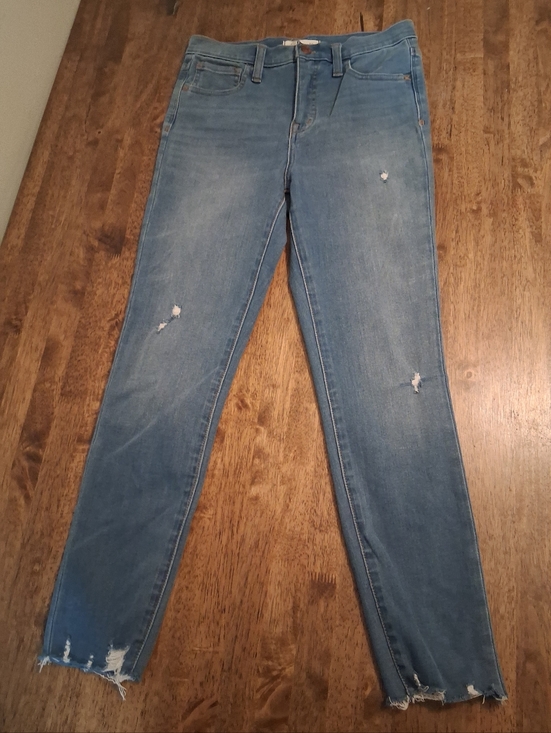 Madewell Denim - Madewell 10" High Rise Jeggings Distressed Light Wash 24